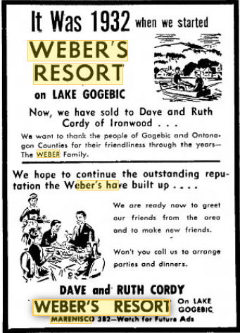 Weber Resort - 1962 AD